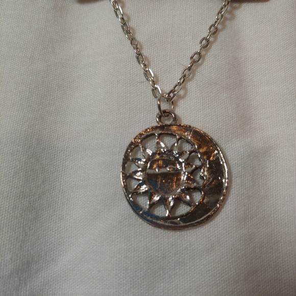 Silver Moon & Sun Necklace - Picture 6 of 9